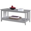 Pemberly Row Modern / Contemporary Coffee Table in Gray Wood Finish