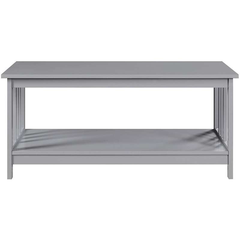 Pemberly Row Modern / Contemporary Coffee Table in Gray Wood Finish