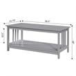 Pemberly Row Modern / Contemporary Coffee Table in Gray Wood Finish