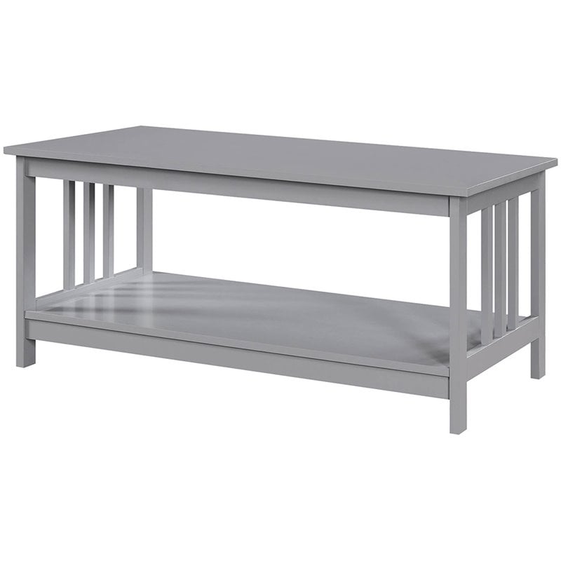 Pemberly Row Modern / Contemporary Coffee Table in Gray Wood Finish