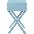 Pemberly Row Contemporary One-Drawer End Table in Mint Green Wood