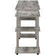 Pemberly Row Modern Writing Desk in Faux Birch Gray Wood Finish
