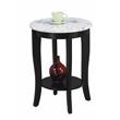 Pemberly Row Contemporary Round End Table in Black Wood Finish