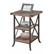 Pemberly Row Modern End Table in Beige Driftwood Wood Finish