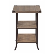 Pemberly Row Modern End Table in Beige Driftwood Wood Finish