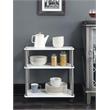 Pemberly Row Modern Office Caddy in White Wood Finish With Casters