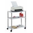 Pemberly Row Modern Office Caddy in White Wood Finish With Casters