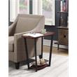 Pemberly Row End Table in Cherry Wood Finish and Black Metal