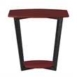 Pemberly Row End Table in Cherry Wood Finish and Black Metal