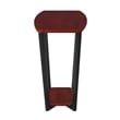 Pemberly Row End Table in Cherry Wood Finish and Black Metal