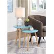 Pemberly Row Modern Nesting End Tables in Mint Green Wood Finish