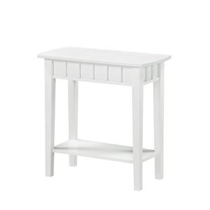Pemberly Row Modern / Contemporary End Table in White Wood Finish