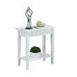 Pemberly Row Modern / Contemporary End Table in White Wood Finish