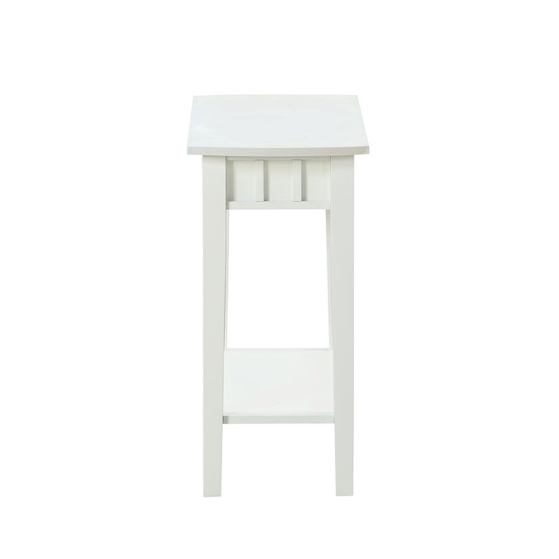 Pemberly Row Modern / Contemporary End Table in White Wood Finish