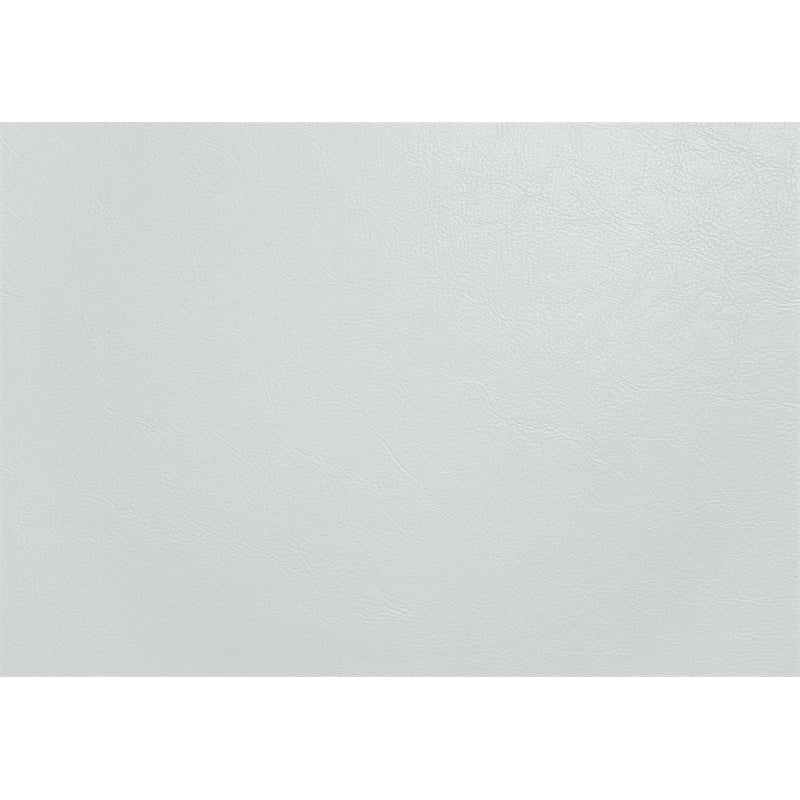 Pemberly Row Modern Storage Ottoman in Ivory Faux Leather Fabric