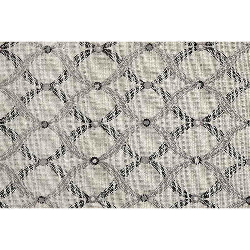 Pemberly Row Storage Ottoman in Gray Faux Leather Print Fabric