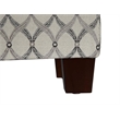 Pemberly Row Storage Ottoman in Gray Faux Leather Print Fabric