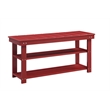 Pemberly Row Modern Utility Mudroom Bench in Red Wood Finish