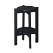 Pemberly Row Contemporary Medium Plant Stand in Black Wood Finish