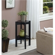 Pemberly Row Contemporary Medium Plant Stand in Black Wood Finish