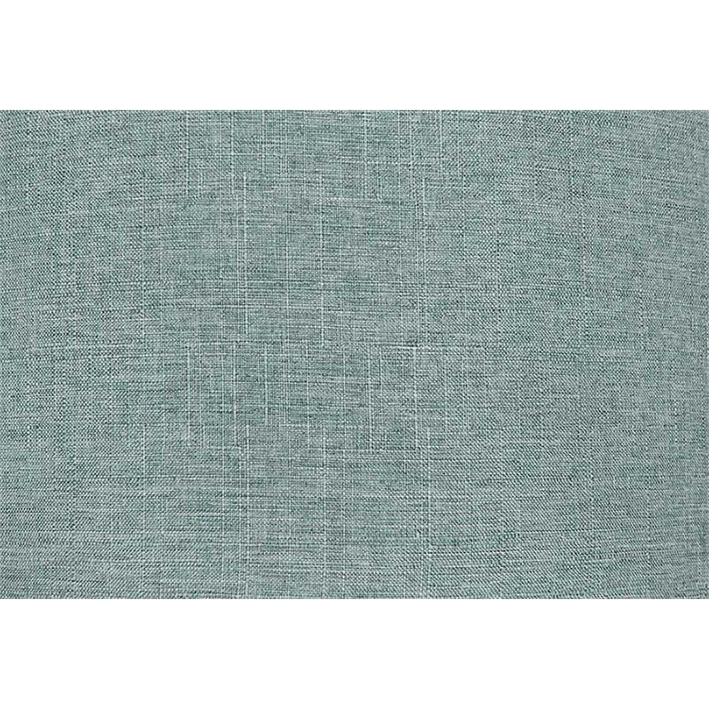 Pemberly Row Contemporary Round Shoe Ottoman in Green Fabric