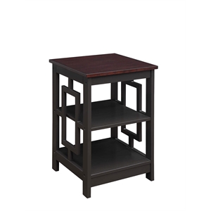 Pemberly Row Modern / Contemporary End Table in Espresso Wood Finish