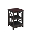 Pemberly Row Modern / Contemporary End Table in Espresso Wood Finish