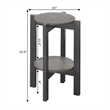 Pemberly Row Contemporary Medium Plant Stand in Gray Wood Finish