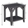 Pemberly Row End Table with Shelf in Weathered Gray Wood Finish