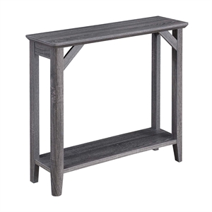 Pemberly Row Modern Hall Table in Weathered Gray Wood Finish