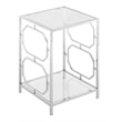 Pemberly Row Chrome End Table in Clear Glass with Chrome Frame