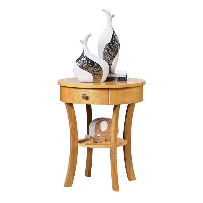 Pemberly Row Modern / Contemporary End Table in Vanilla Wood Finish