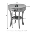 Pemberly Row Modern / Contemporary End Table in Vanilla Wood Finish