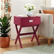 Pemberly Row Modern / Contemporary End Table in Red Wood Finish