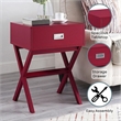 Pemberly Row Modern / Contemporary End Table in Red Wood Finish