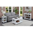 Pemberly Row Modern Diamond Square End Table in White Wood Finish
