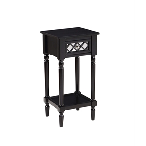 Pemberly Row Modern / Contemporary Deluxe Accent Table in Black Wood