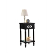 Pemberly Row Modern / Contemporary Deluxe Accent Table in Black Wood