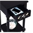 Pemberly Row Modern / Contemporary Deluxe Accent Table in Black Wood
