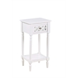 Pemberly Row Modern / Contemporary Deluxe Accent Table in White Wood