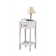 Pemberly Row Modern / Contemporary Deluxe Accent Table in White Wood