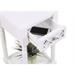 Pemberly Row Modern / Contemporary Deluxe Accent Table in White Wood