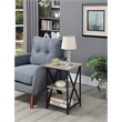Pemberly Row Modern Three-Tier End Table in Driftwood Finish