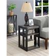 Pemberly Row Modern Three-Tier End Table in Gray Wood Finish
