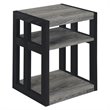 Pemberly Row Modern Three-Tier End Table in Gray Wood Finish