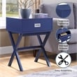 Pemberly Row Modern / Contemporary End Table in Blue Wood Finish