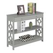 Pemberly Row Modern Ring 1 Drawer Console Table in Gray Wood