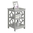 Pemberly Row Contemporary Ring End Table in Gray Wood Finish