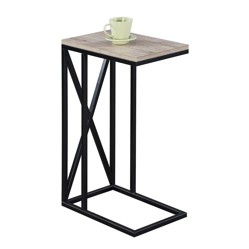 Pemberly Row Modern / Contemporary C End Table in Brown Wood Finish