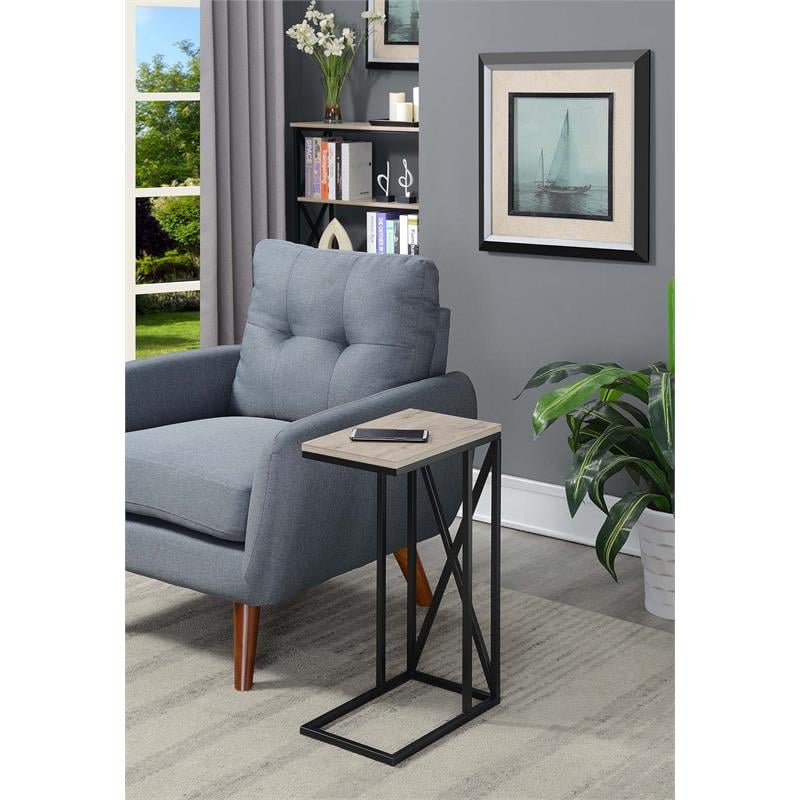 Pemberly Row Modern / Contemporary C End Table in Brown Wood Finish